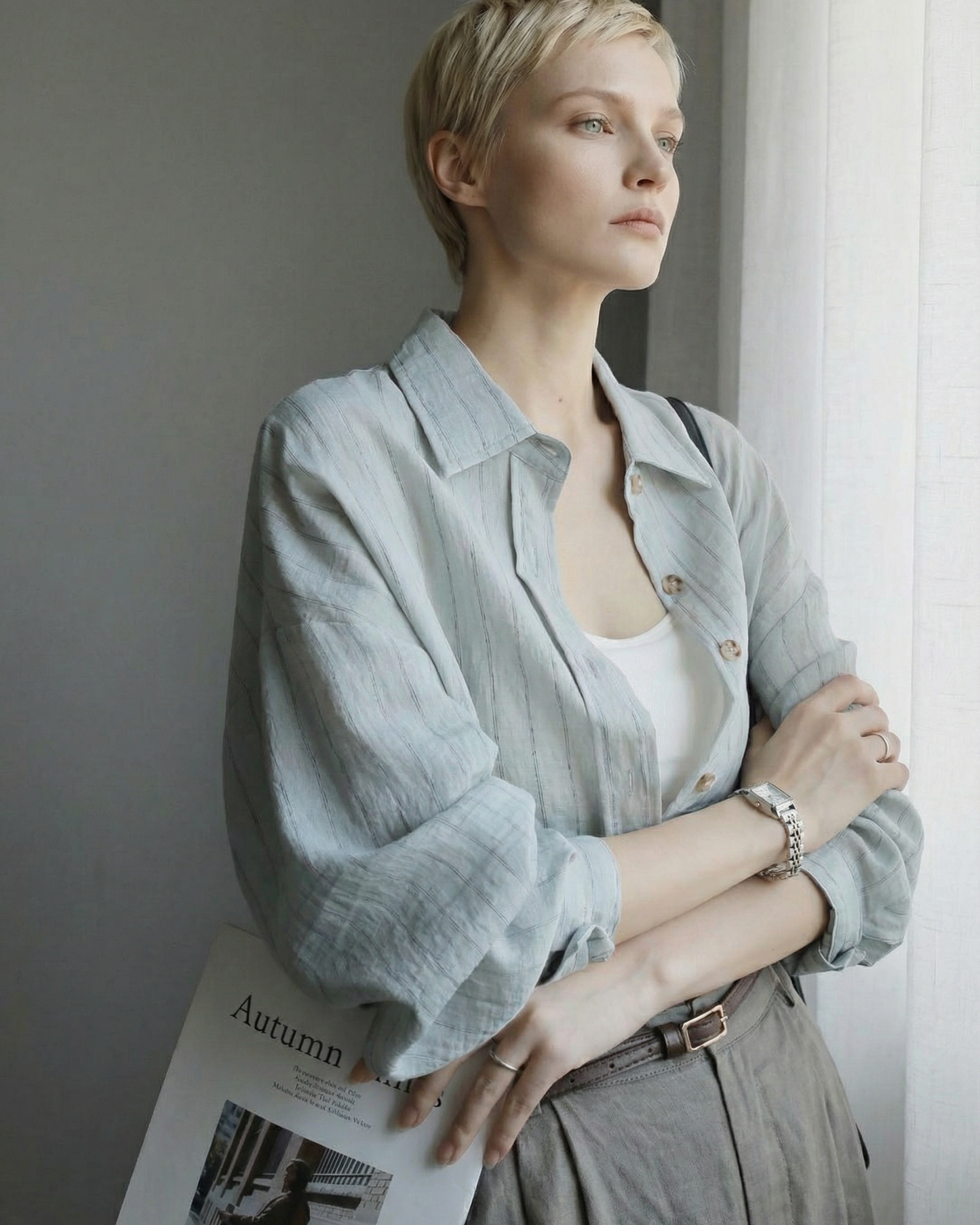 Cool Tones Airy Stripe Shirt - SH043