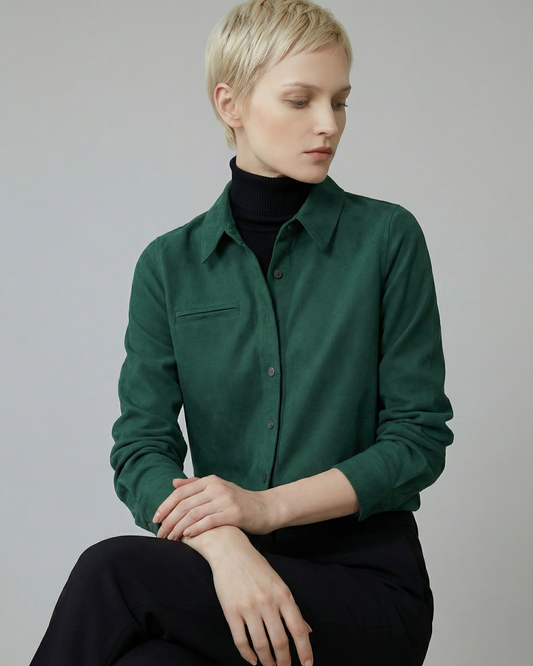 Dark Green Brushed Shirt - SH037