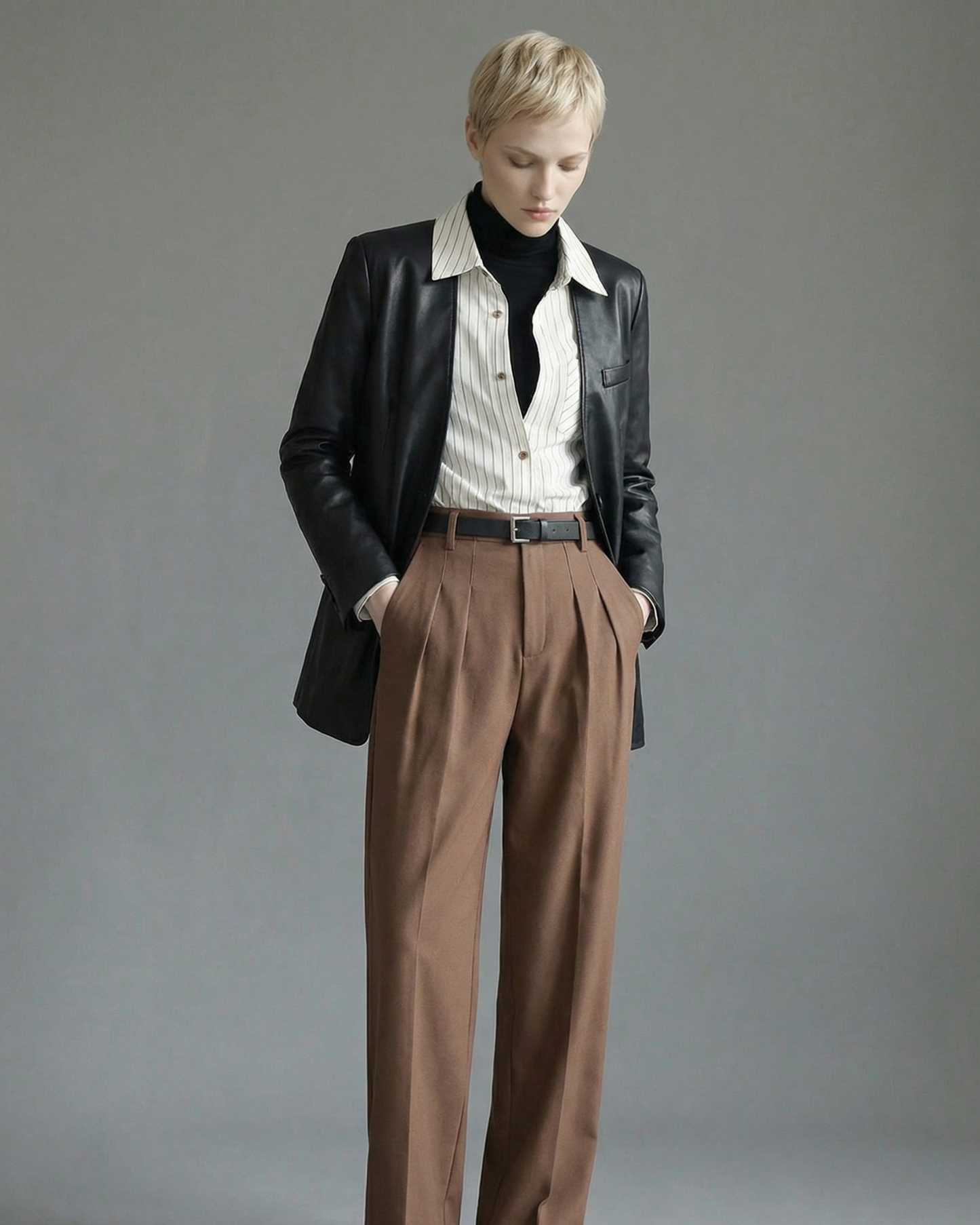 Striped Layered Shirt - SH044