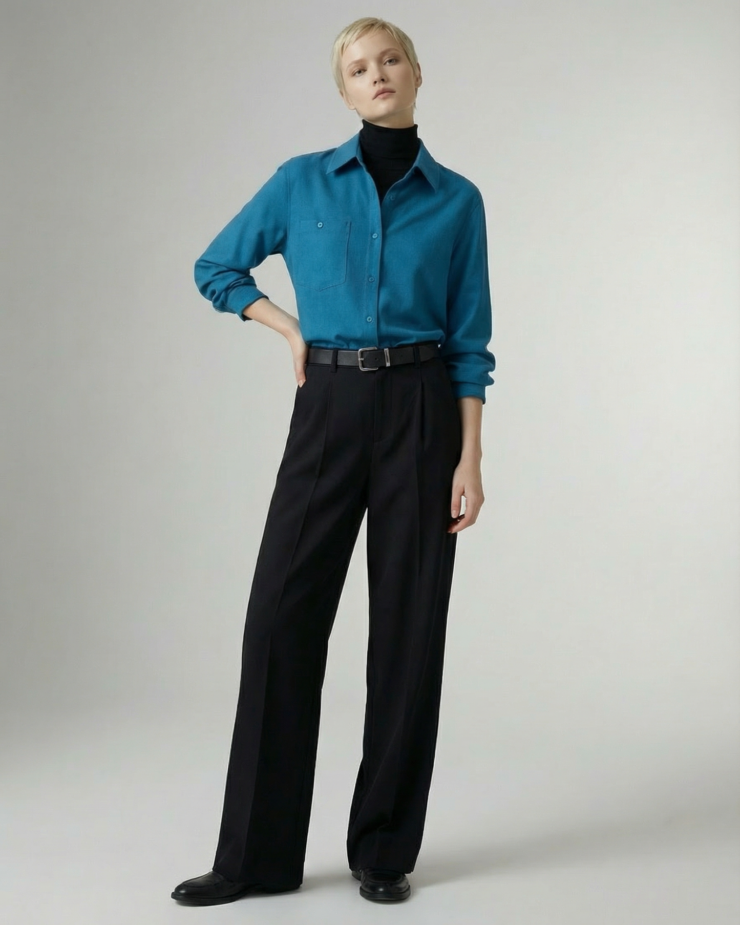 Brushed Velvet-Touch Shirt - SH034