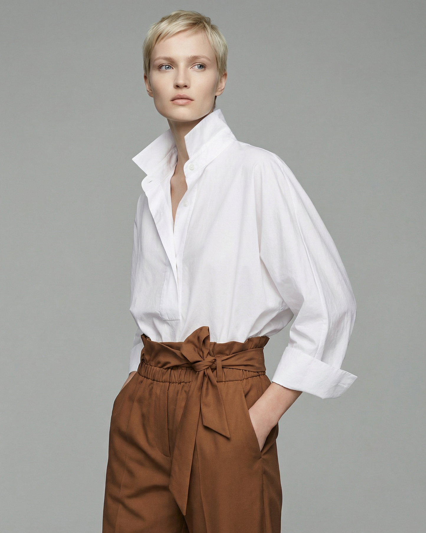 V-Neck 3/4 Sleeve Shirt - SH030