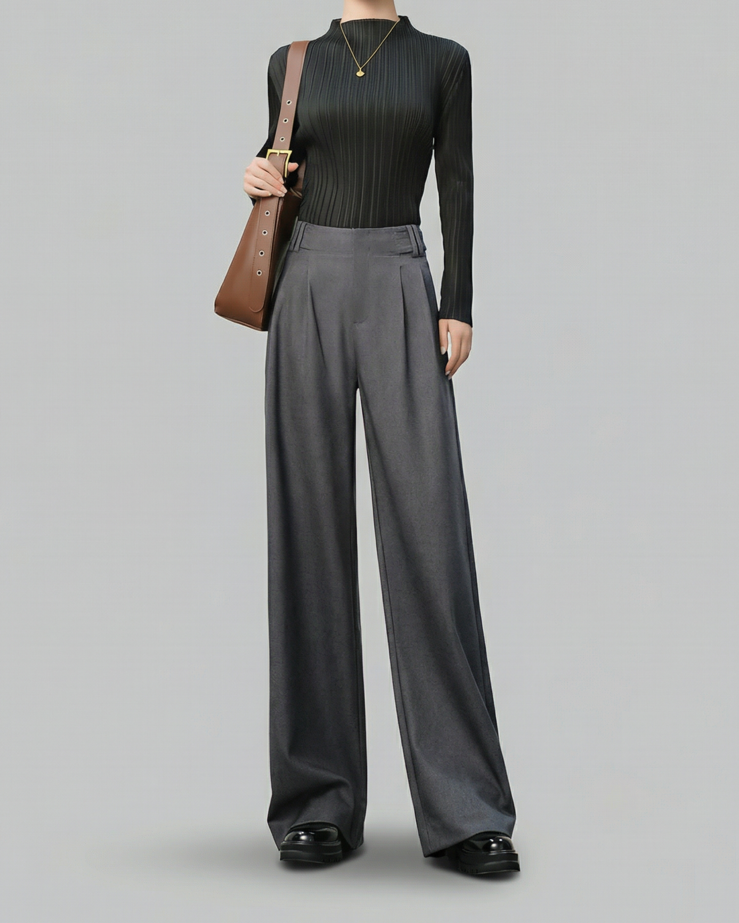 Fluid Straight Wide Slacks - BT043