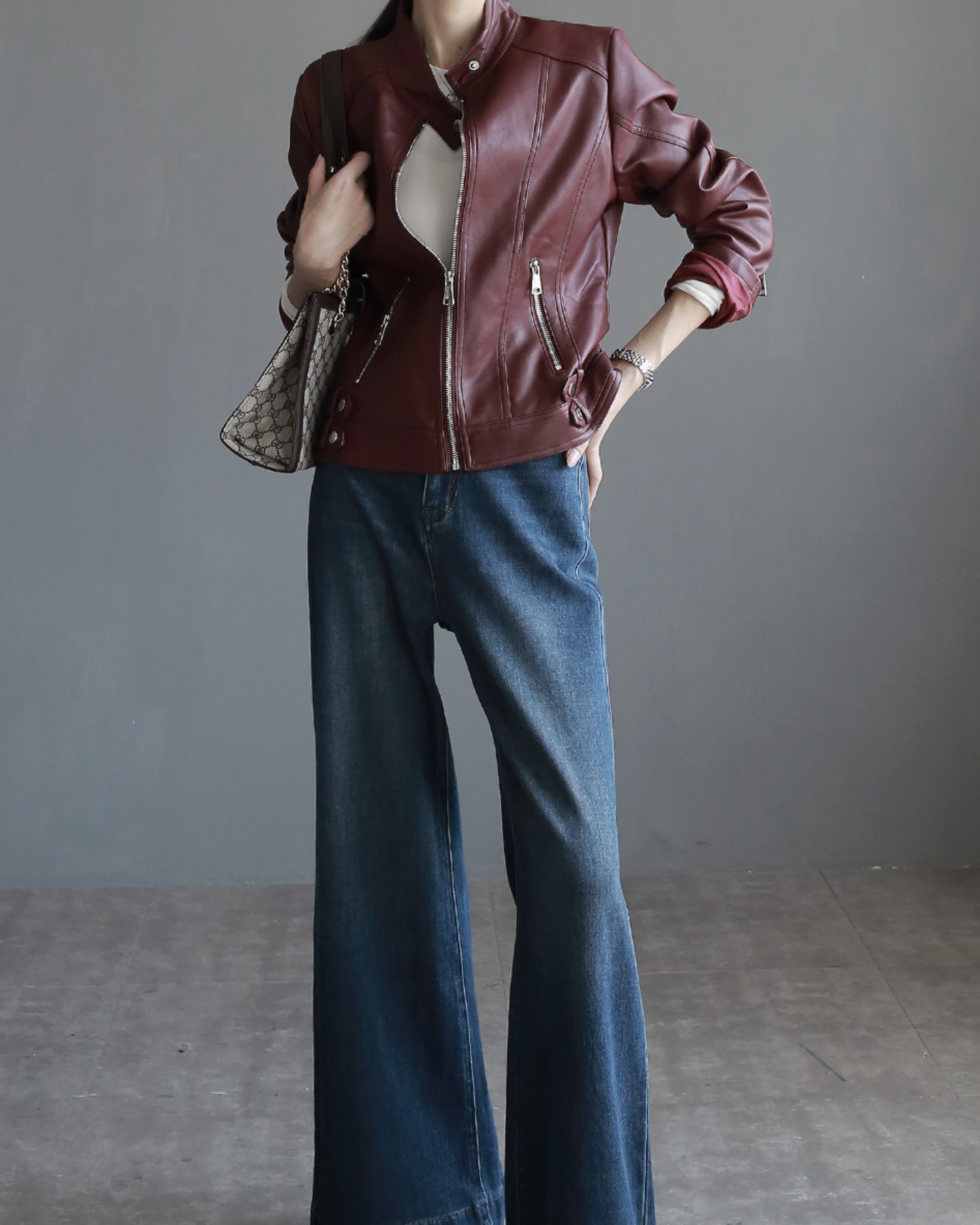 Stand Collar Zip Jacket - OT034