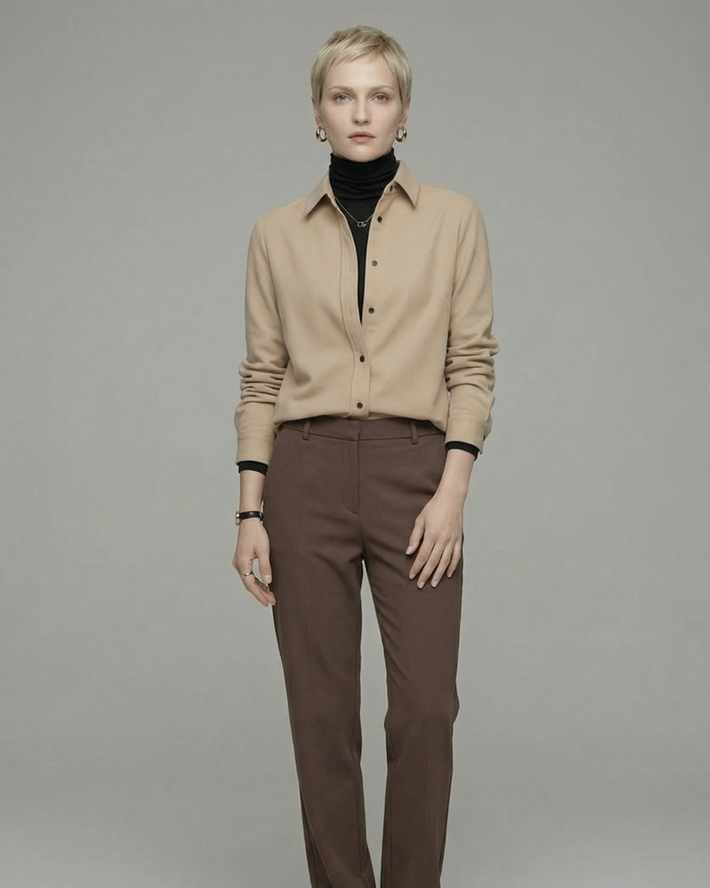 Camel Brushed Shirt - SH041