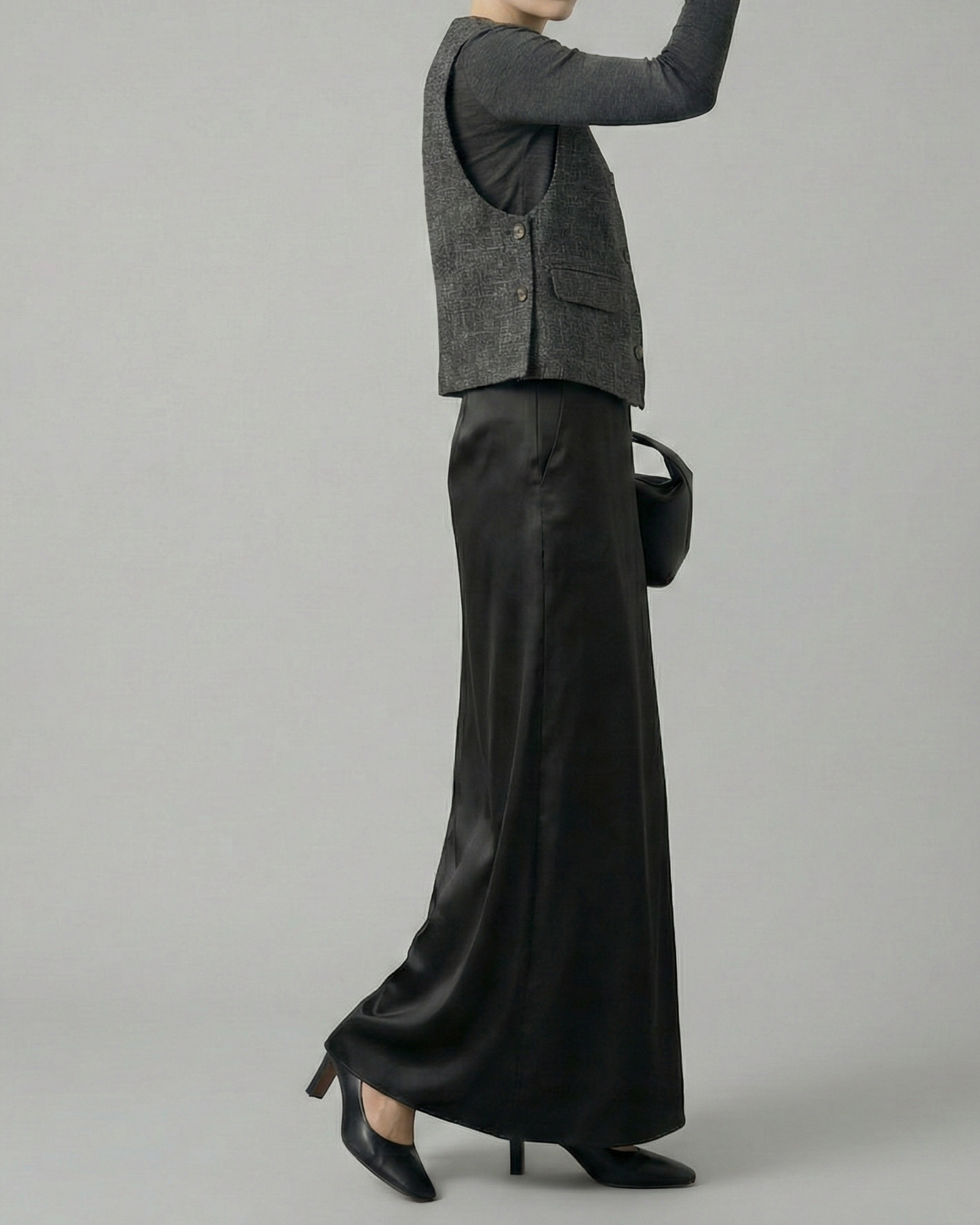 Dark Gray Tailored Vest - KN036