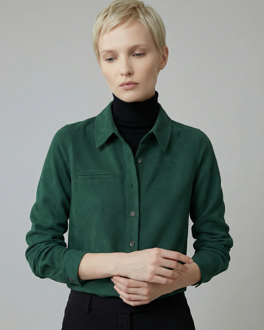 Dark Green Brushed Shirt - SH037