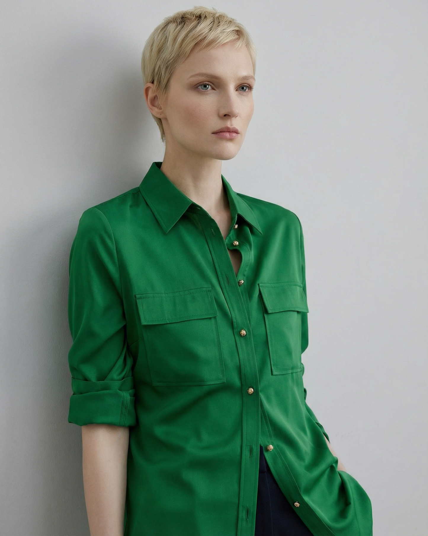 Jade Green Loose Shirt - SH047