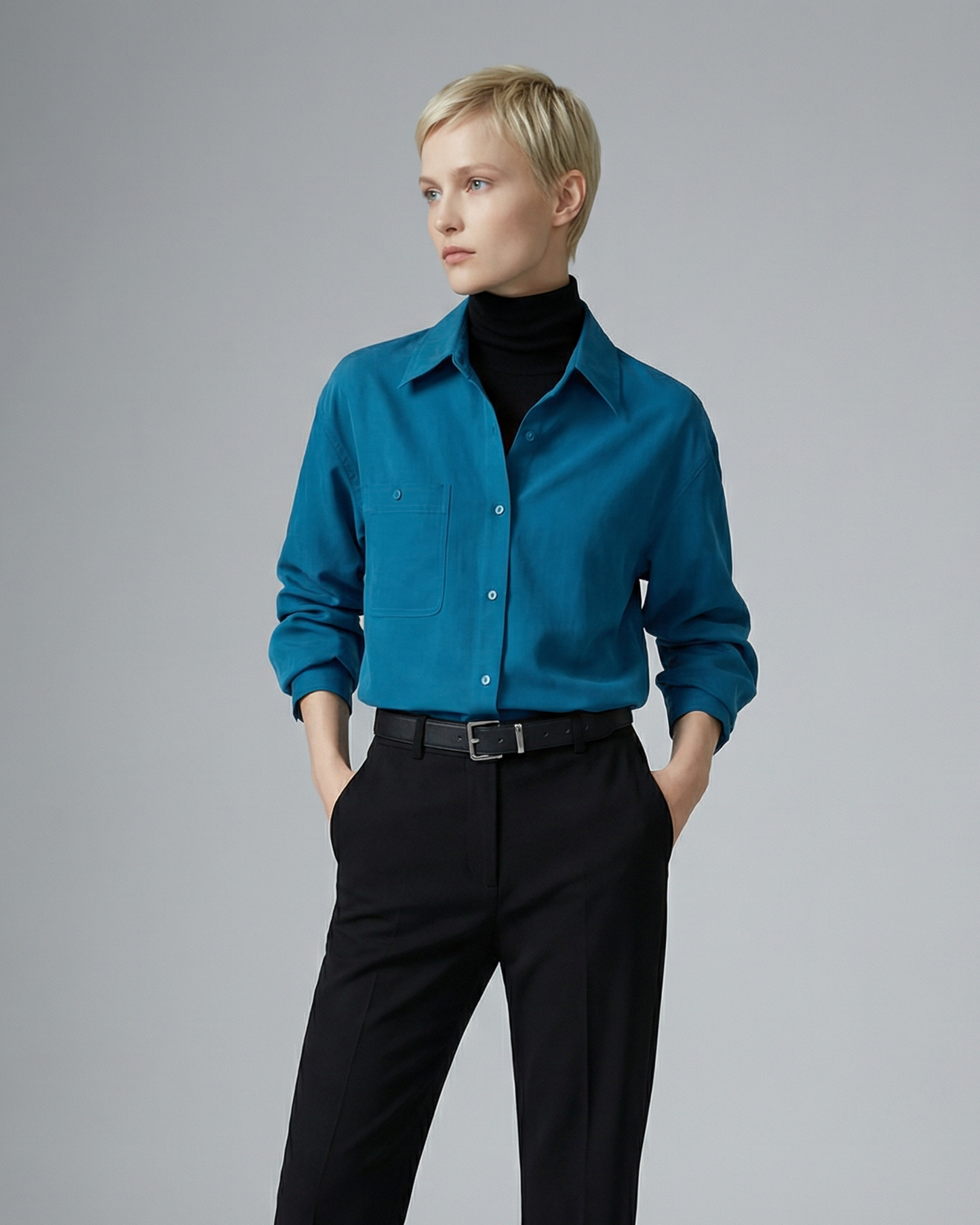 Brushed Velvet-Touch Shirt - SH034