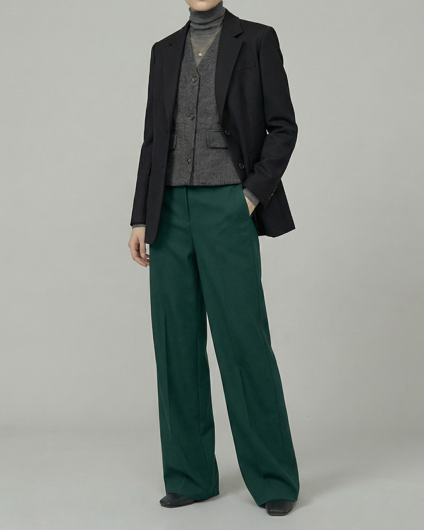 Dark Gray Tailored Vest - KN036