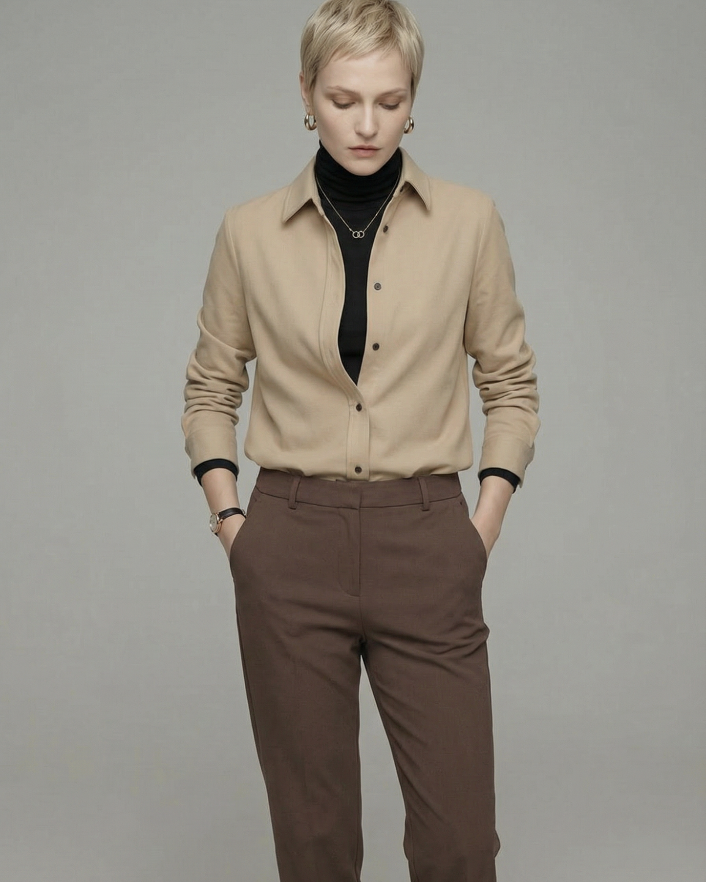 Camel Brushed Shirt - SH041