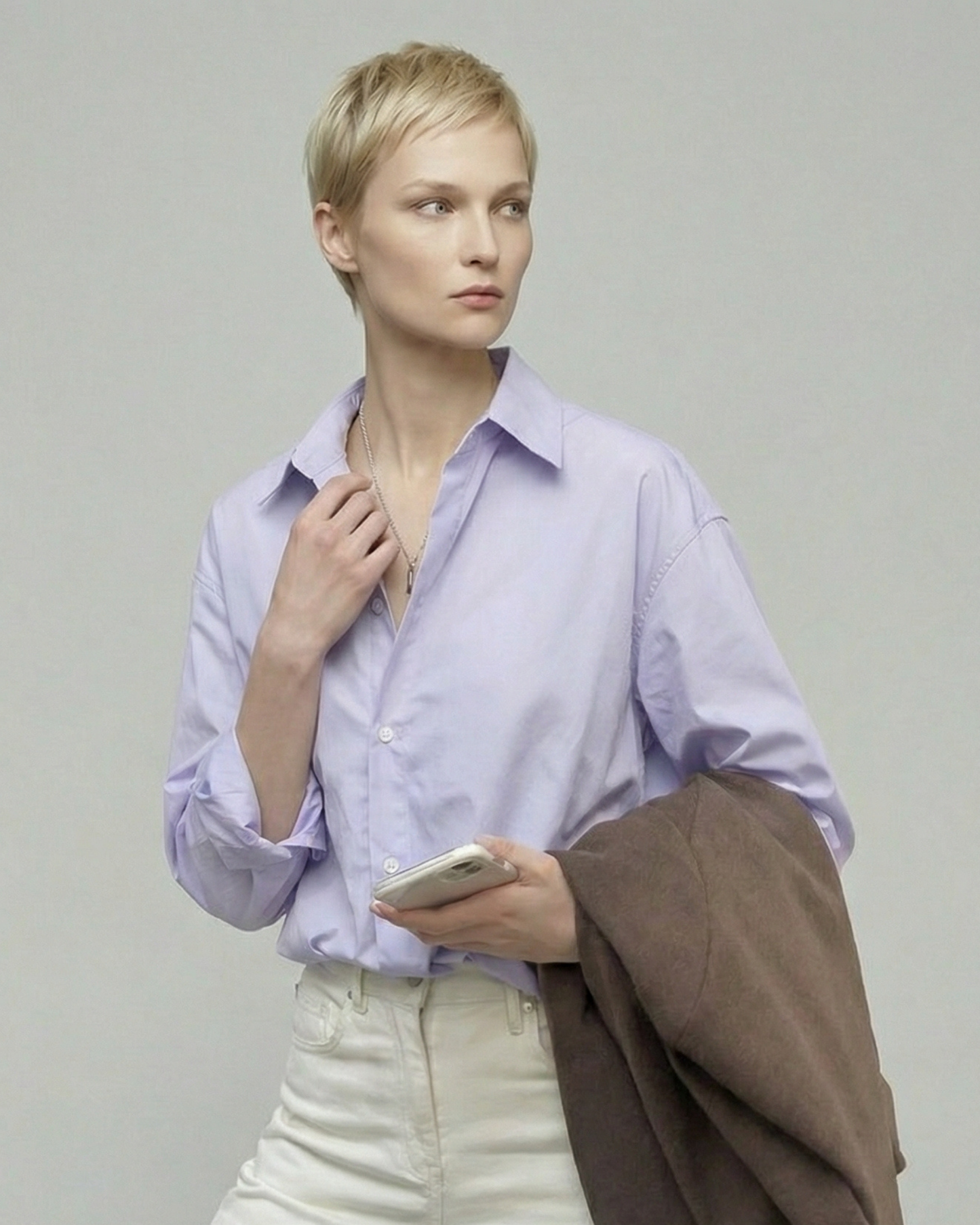 Misty Lavender Cotton Shirt - SH111