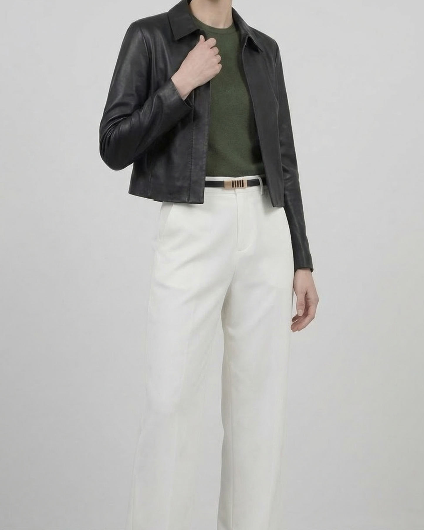 Minimal Bar Leather Belt - BE024