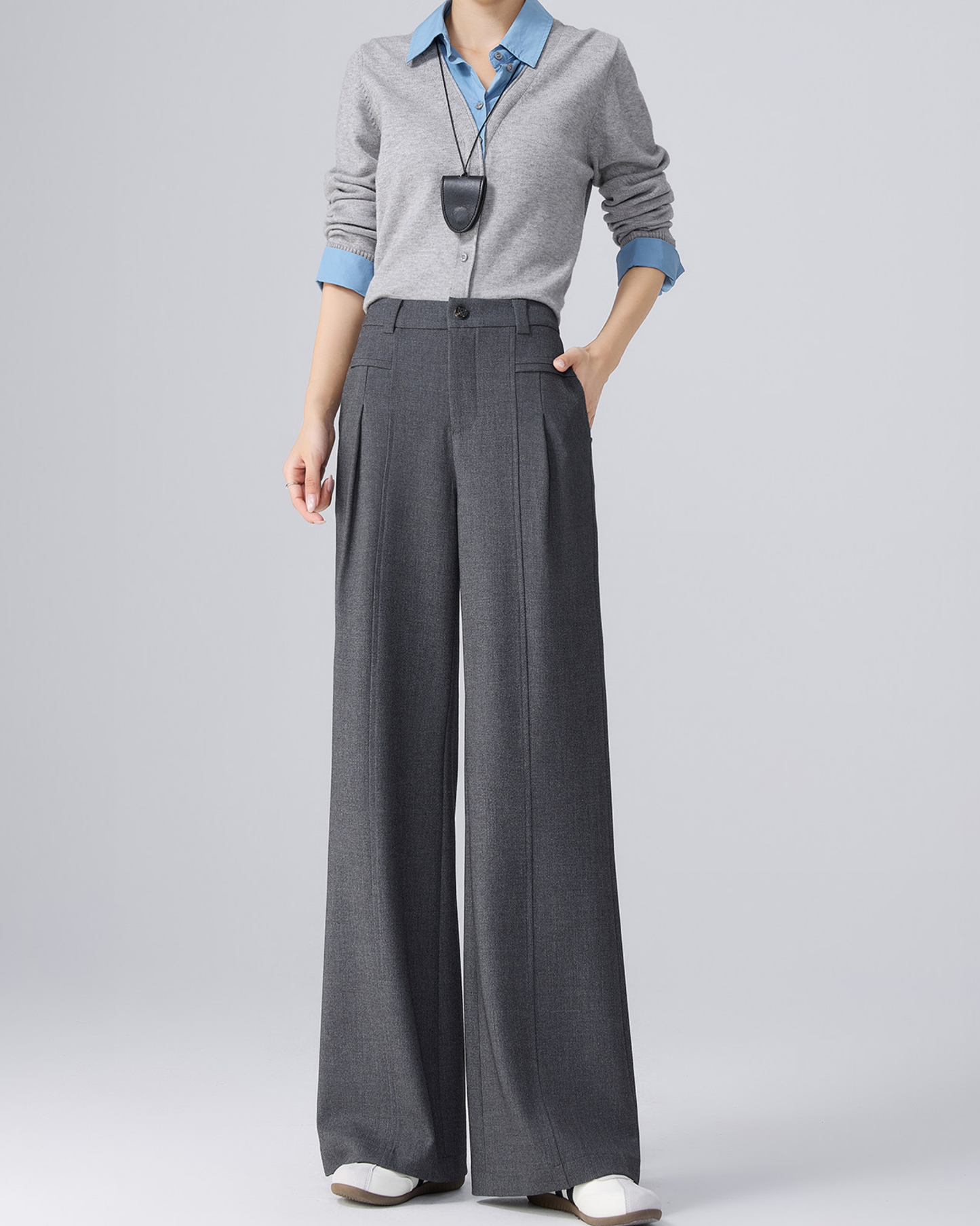 Wide Straight Slacks - BT047
