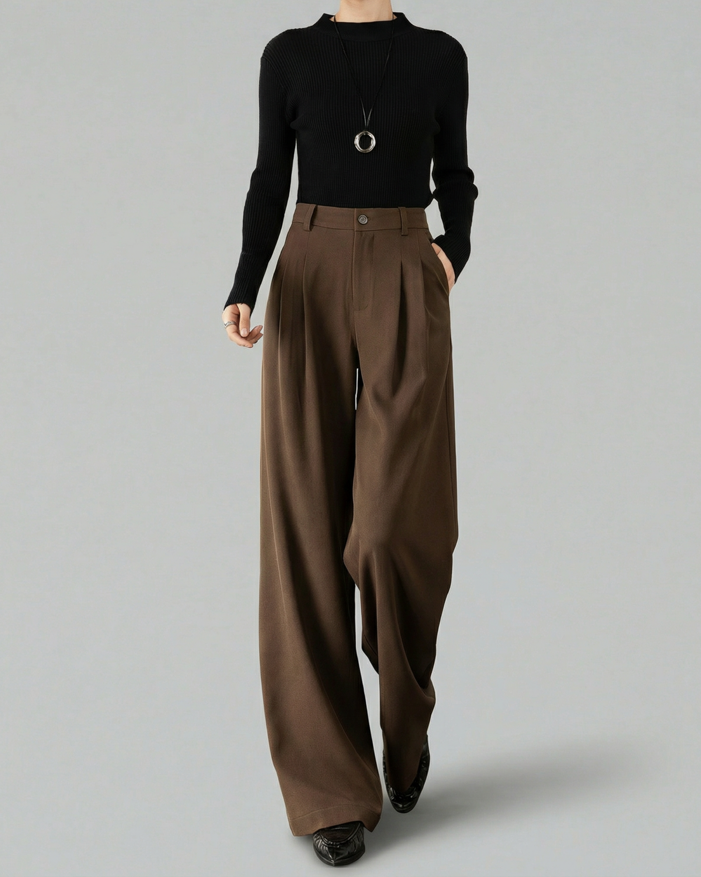 Draped Wide Slacks - BT048