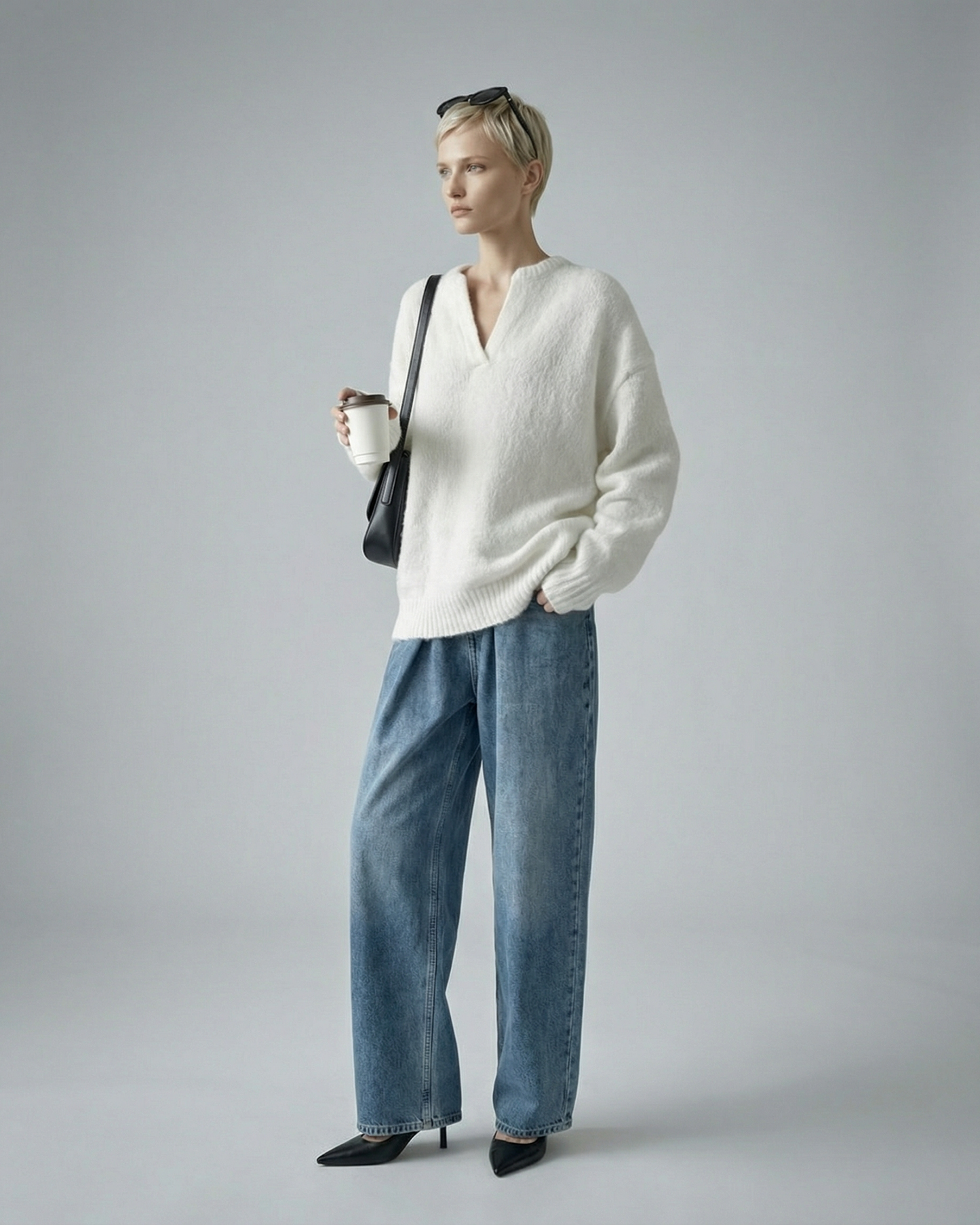 V-Neck Pullover Knit - KN038