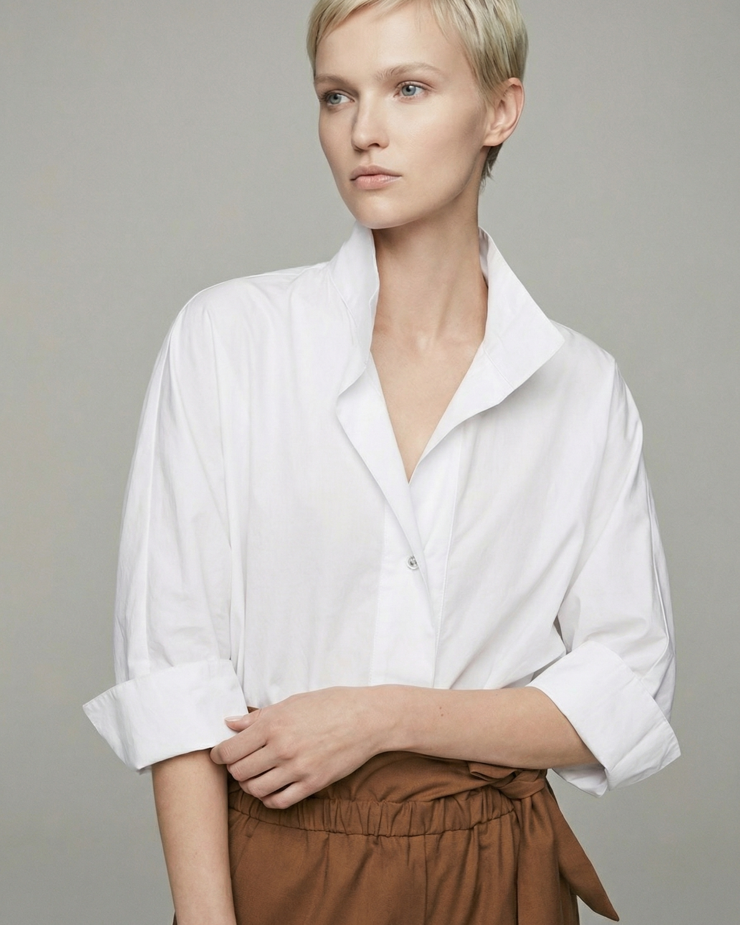 V-Neck 3/4 Sleeve Shirt - SH030