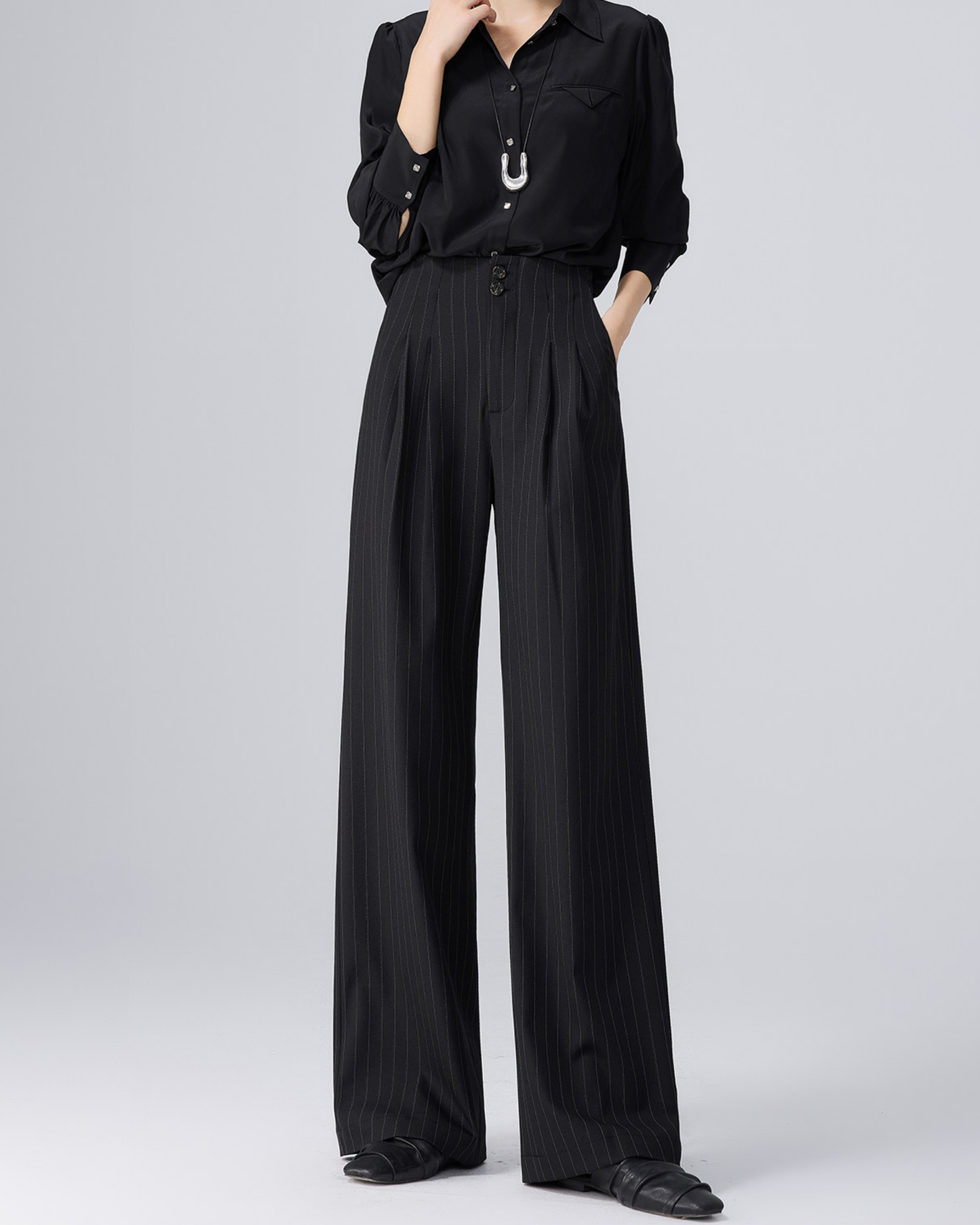 Pinstripe Tailored Slacks - BT045