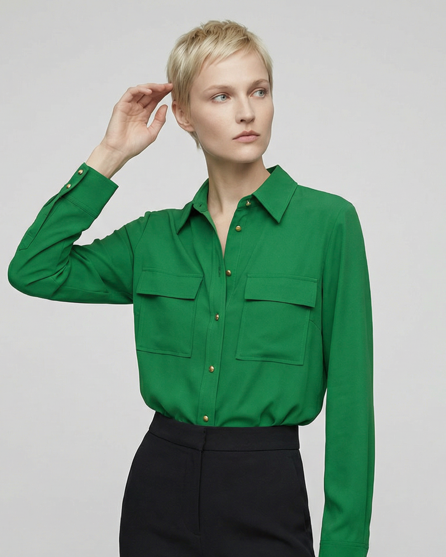 Jade Green Loose Shirt - SH047