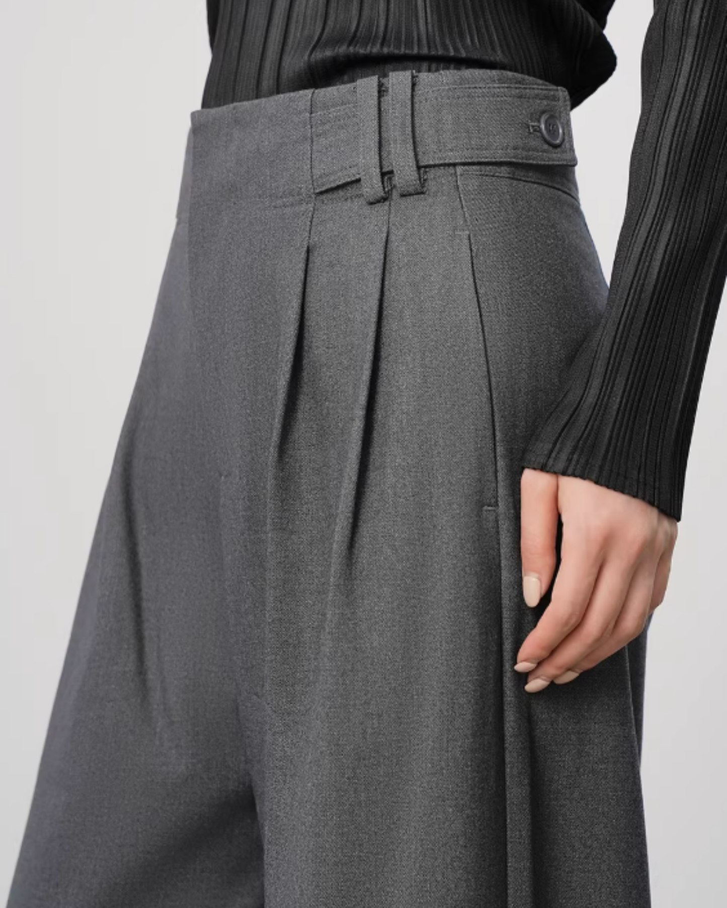 Fluid Straight Wide Slacks - BT043