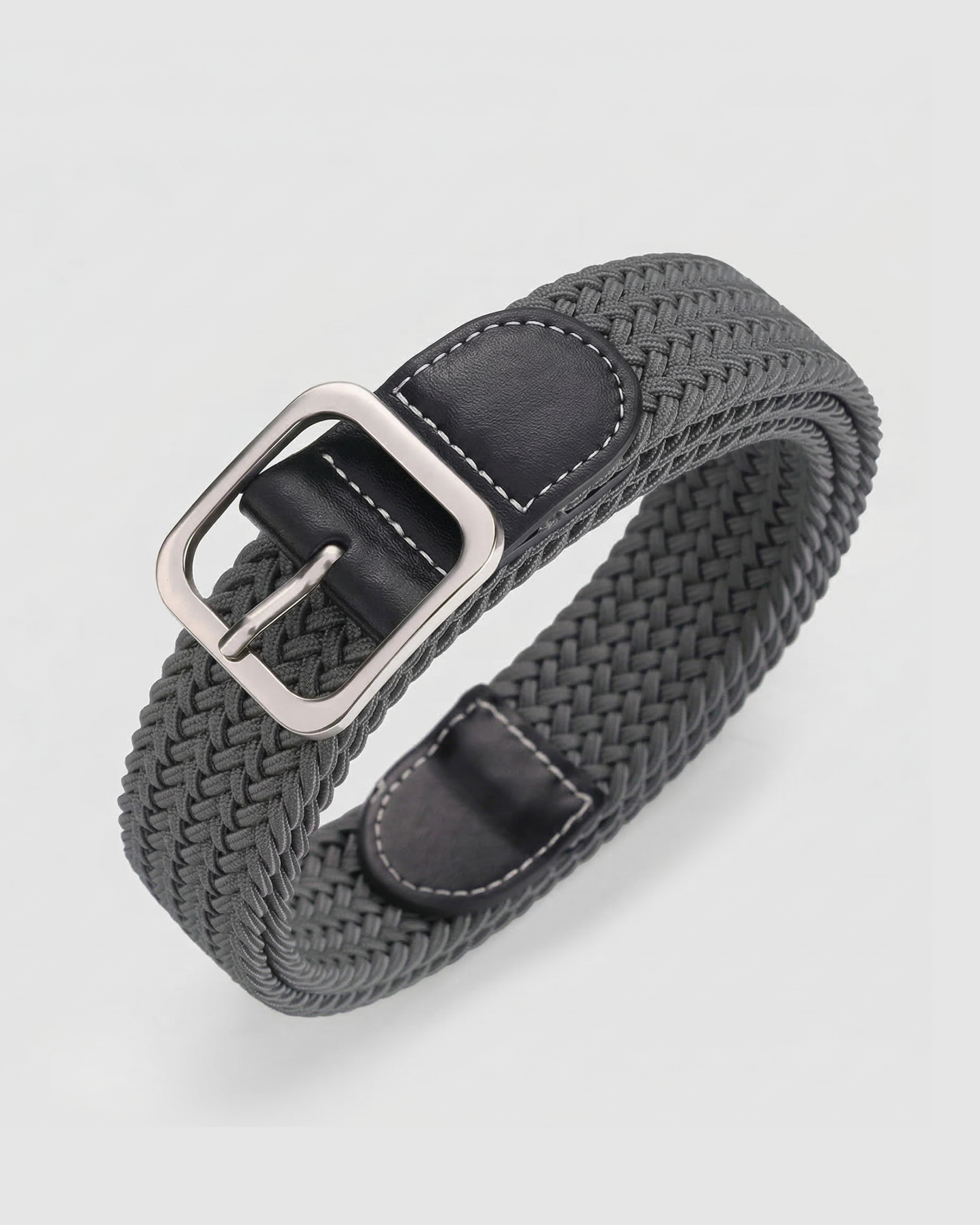 Ash Gray Weave Belt - BE019