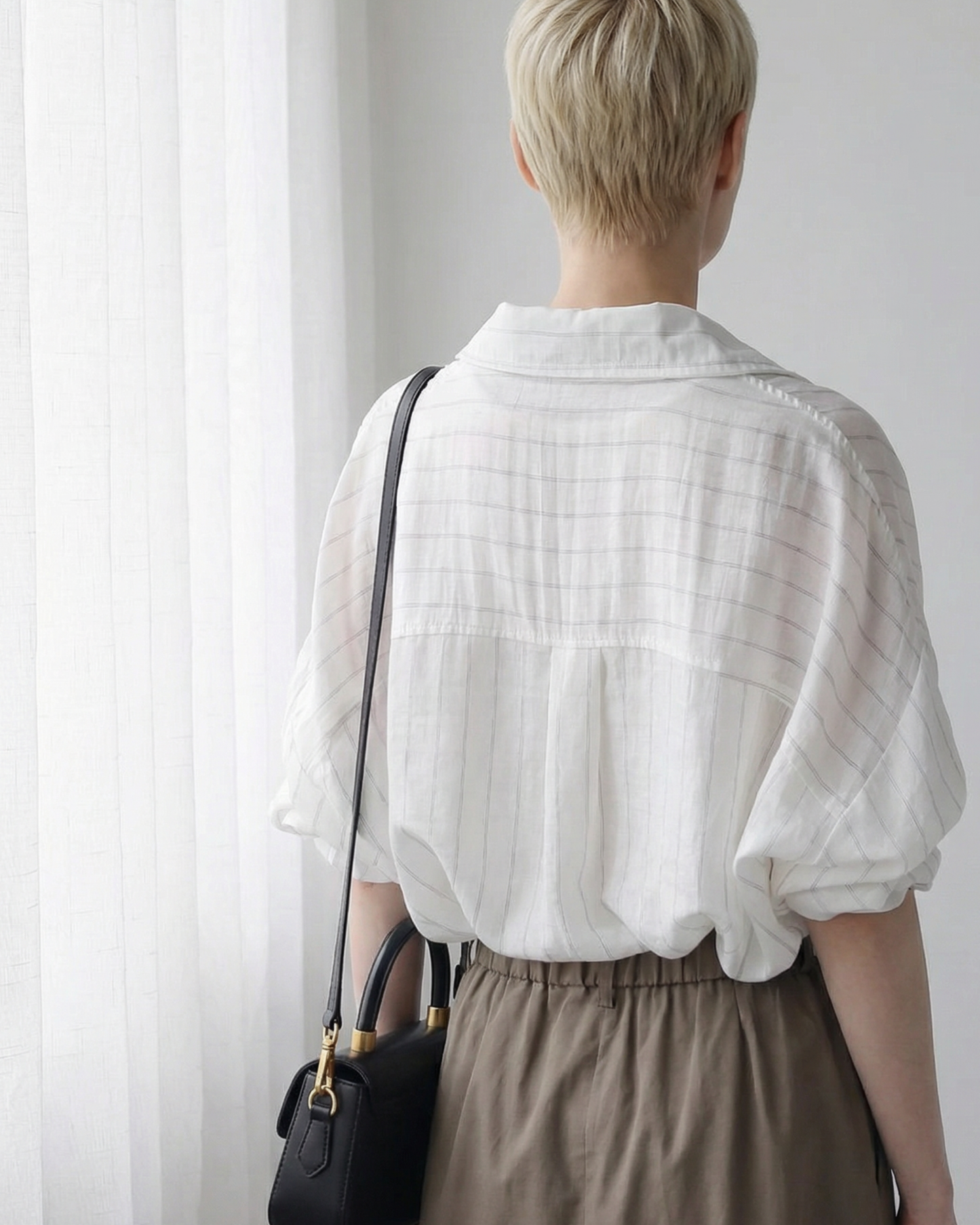 Warm Tones Airy Stripe Shirt - SH042