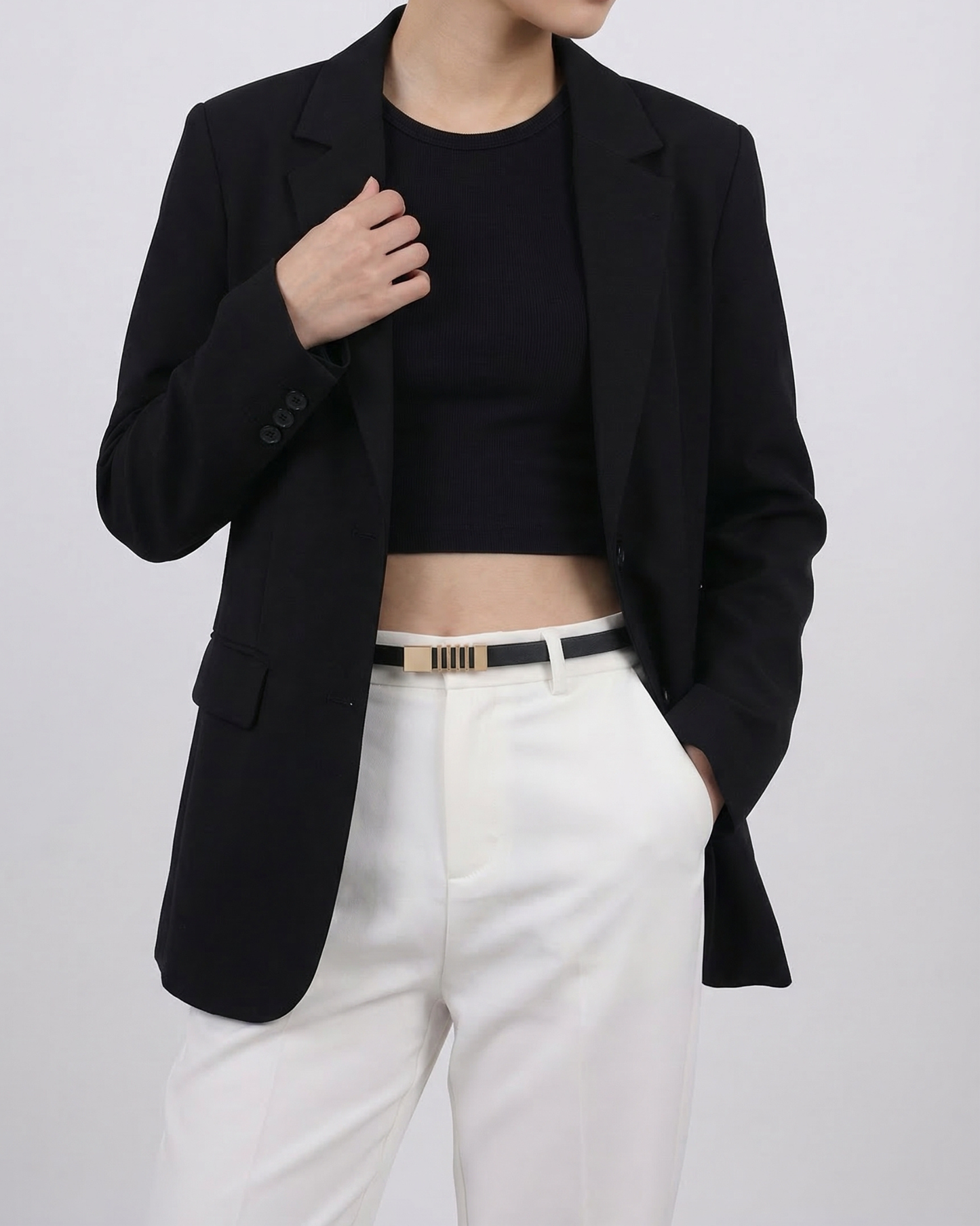 Minimal Bar Leather Belt - BE024