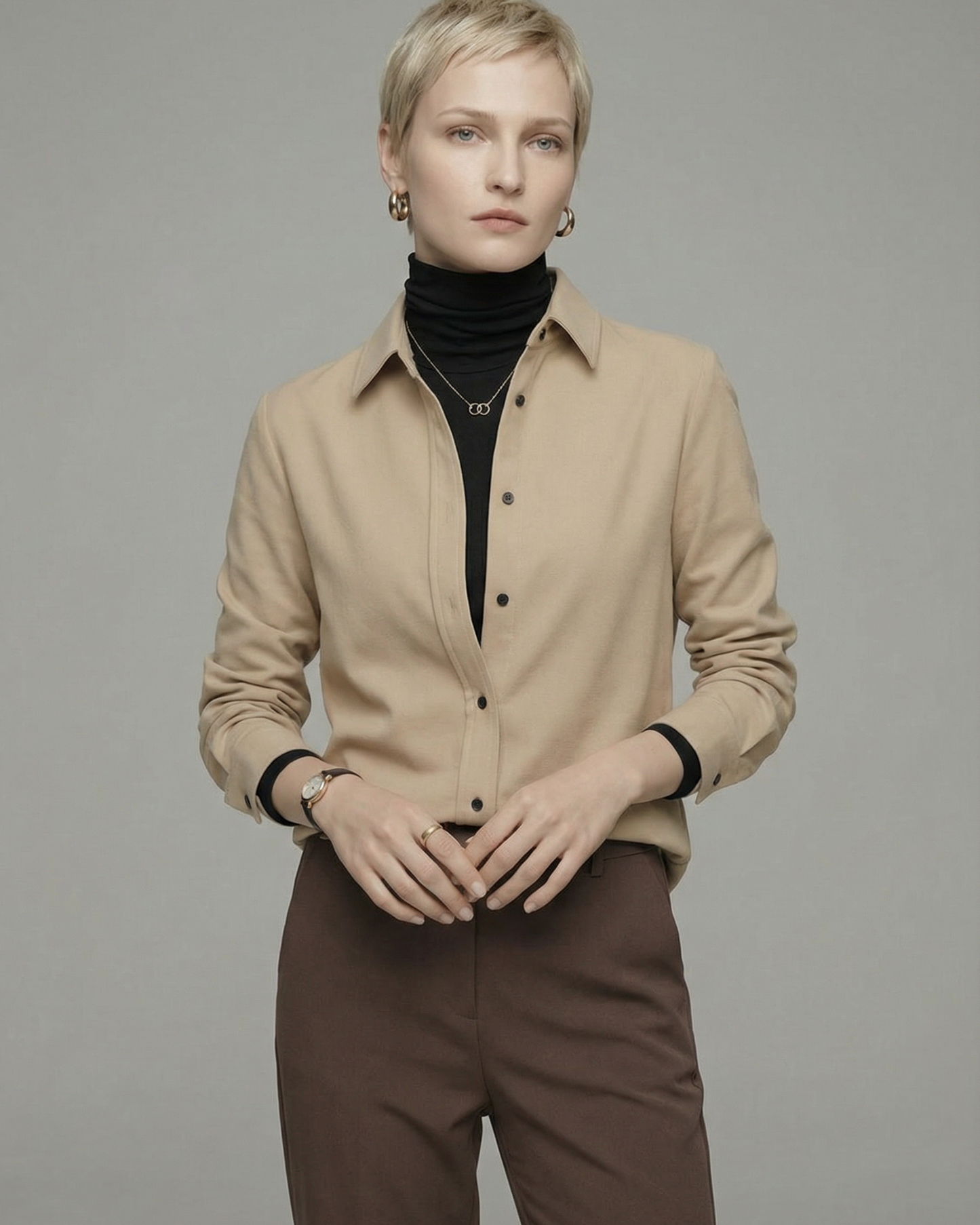 Camel Brushed Shirt - SH041