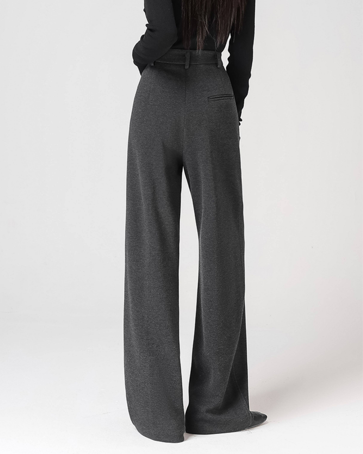 Wool-Touch Straight Pants - BT034