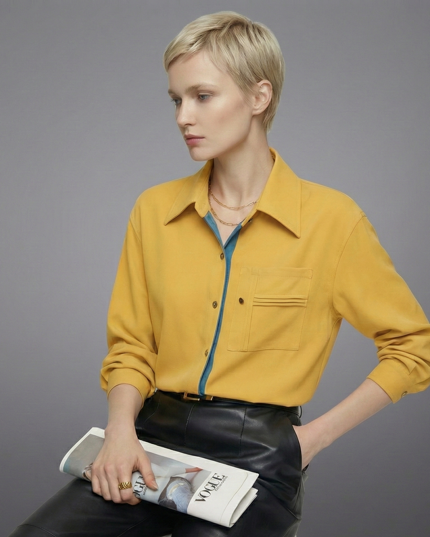 Modern Mustard Shirt - SH038