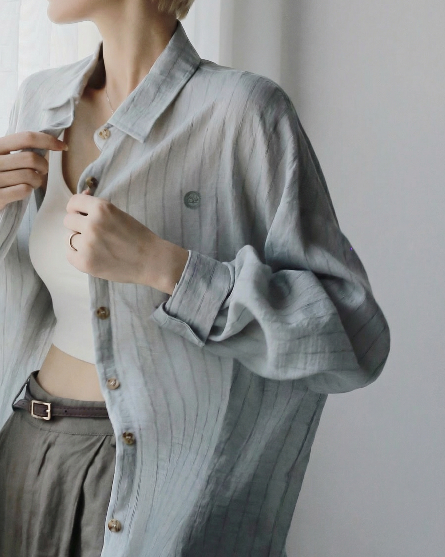 Cool Tones Airy Stripe Shirt - SH043