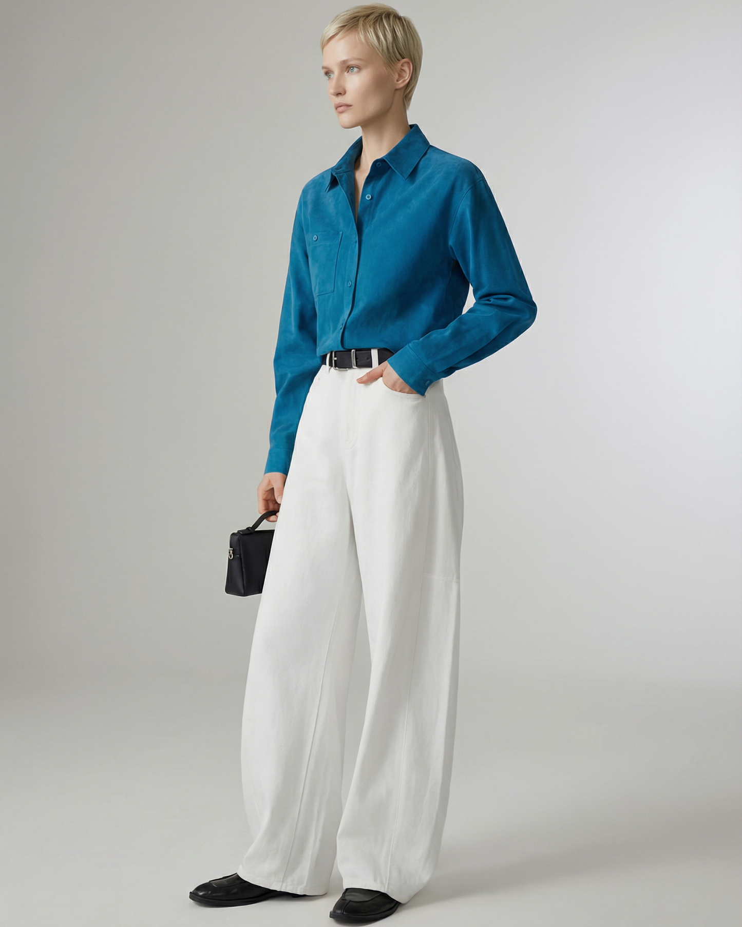 Brushed Velvet-Touch Shirt - SH034