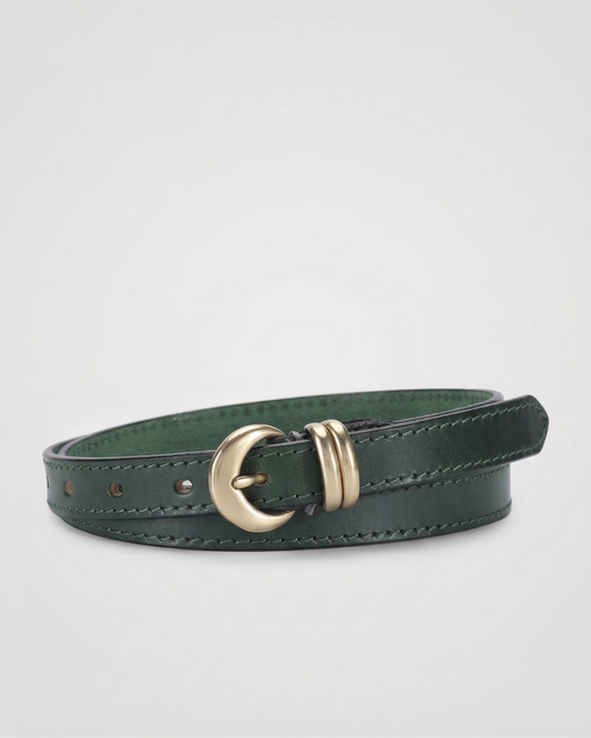 Deep Moss Leather Belt - BE011