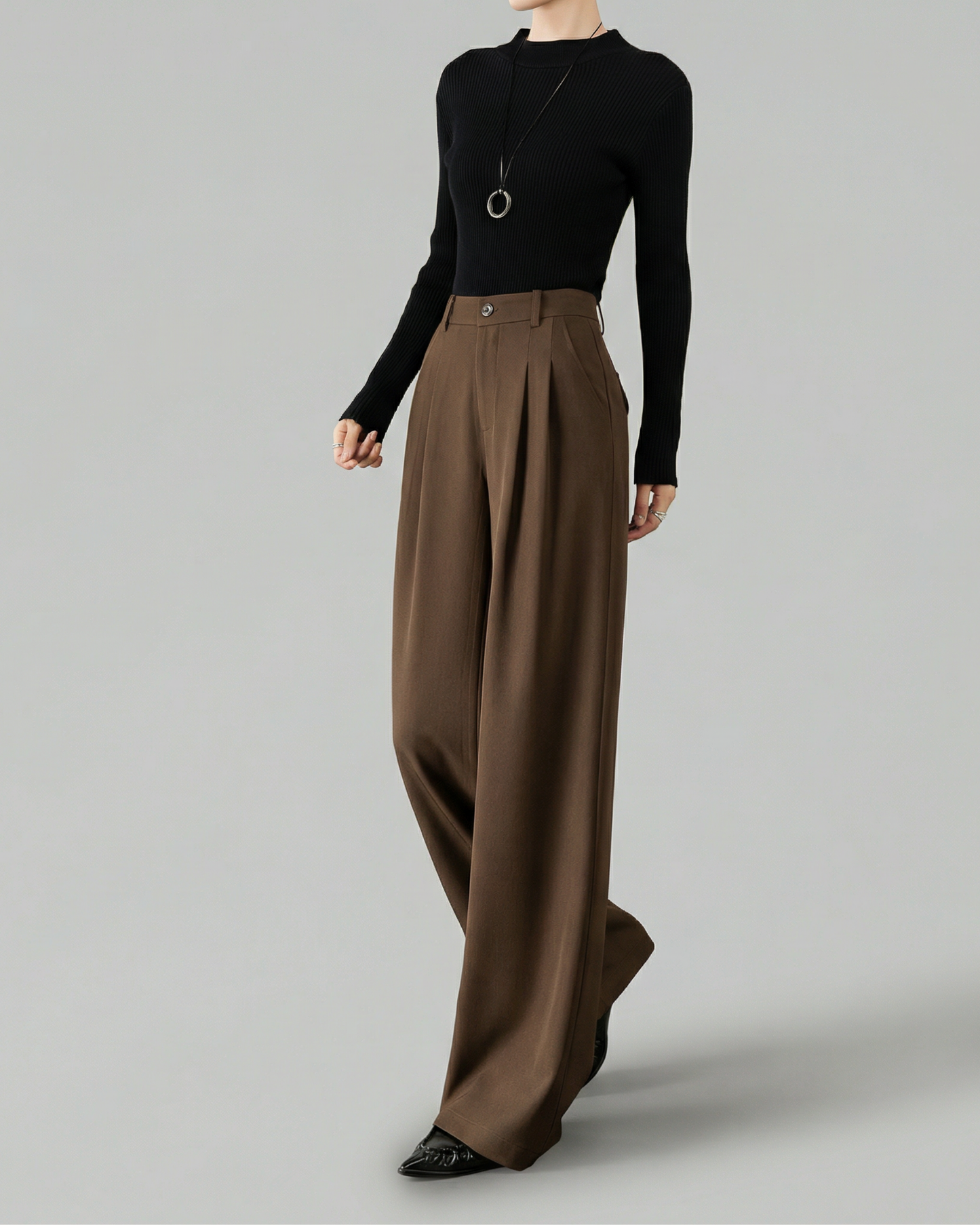 Draped Wide Slacks - BT048