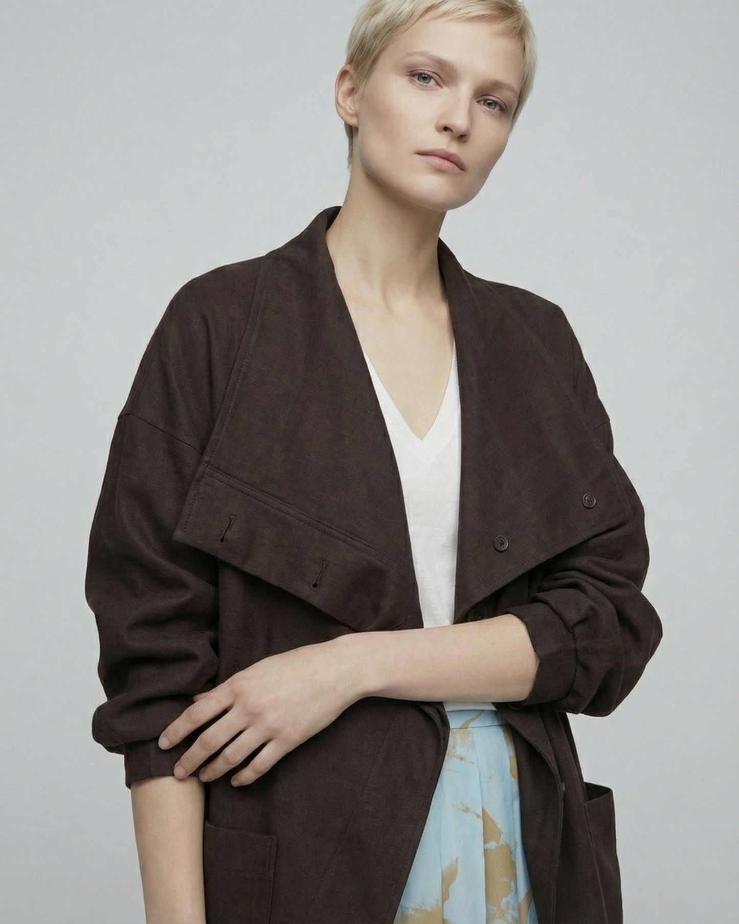 Oversized Draped Shirt - SH114