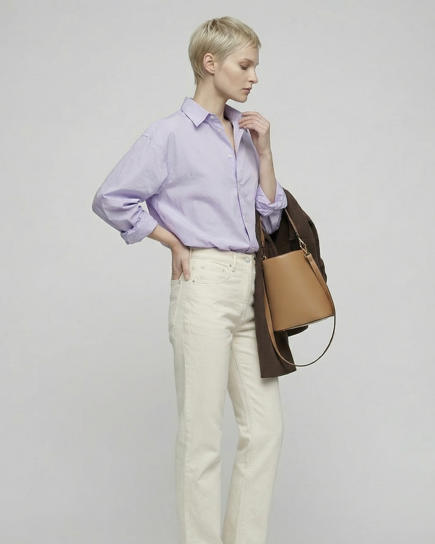 Misty Lavender Cotton Shirt - SH111