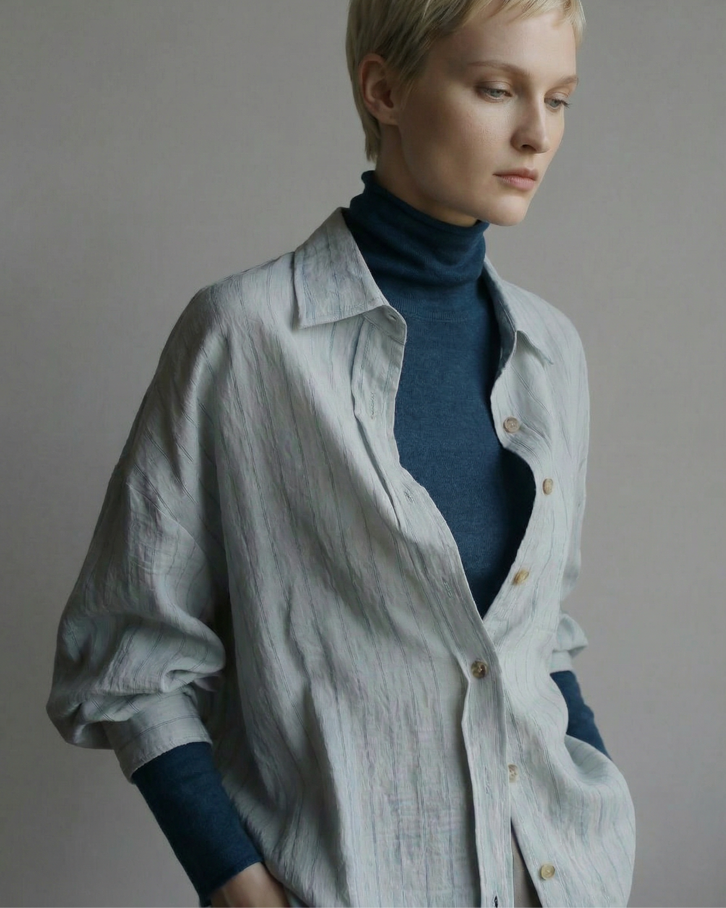 Cool Tones Airy Stripe Shirt - SH043