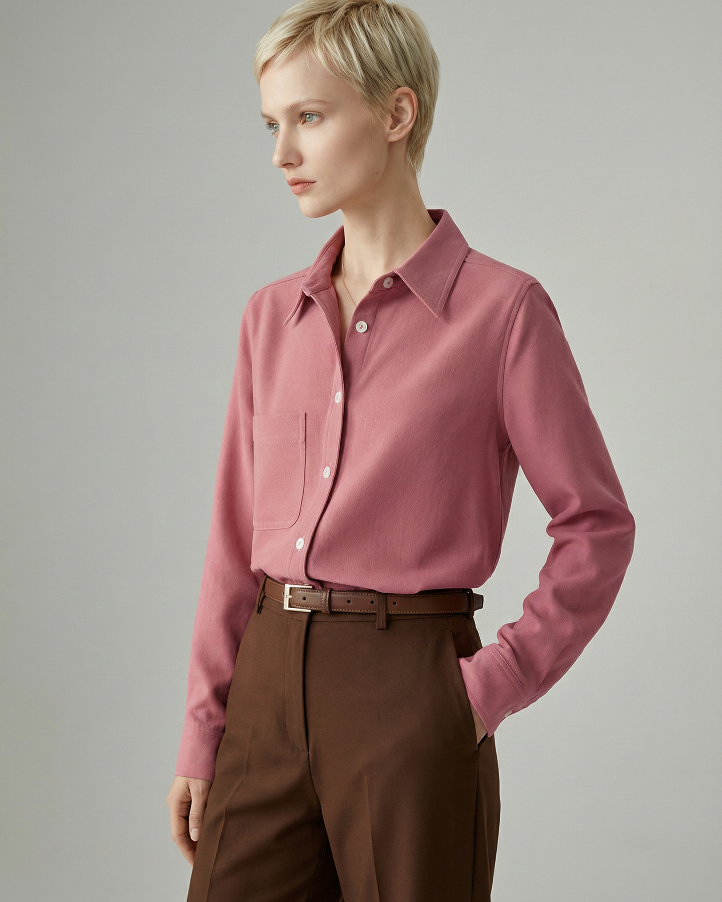 Soft Tones Brushed Shirt - SH035