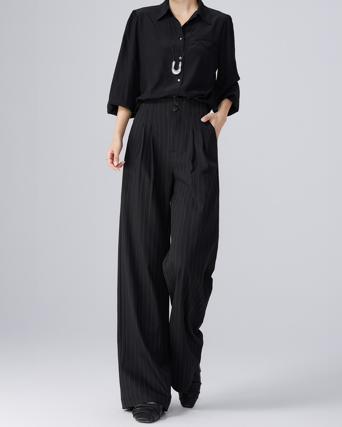 Pinstripe Tailored Slacks - BT045