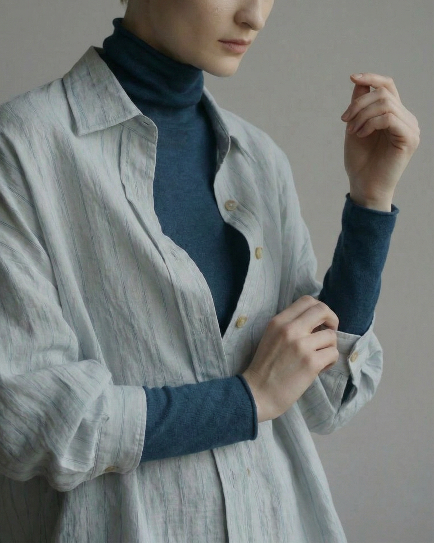 Cool Tones Airy Stripe Shirt - SH043