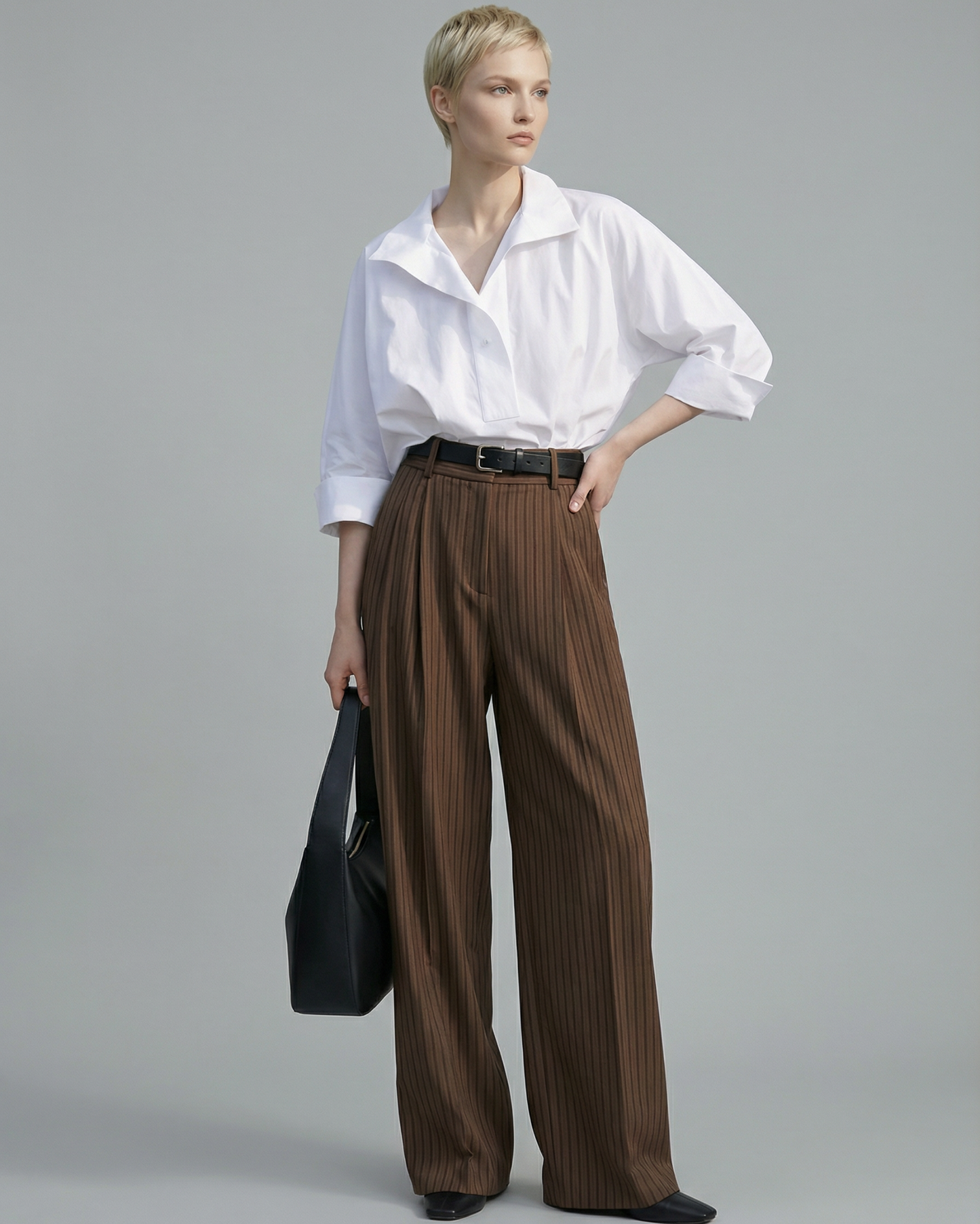 V-Neck 3/4 Sleeve Shirt - SH030