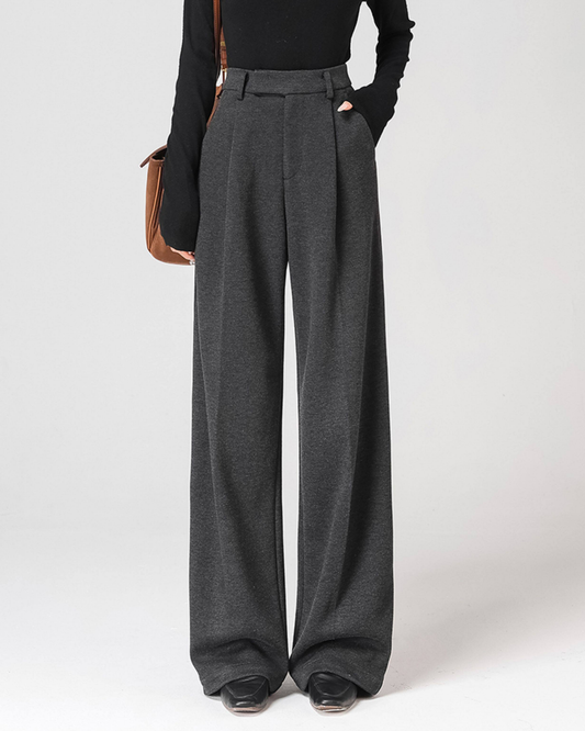 Wool-Touch Straight Pants - BT034