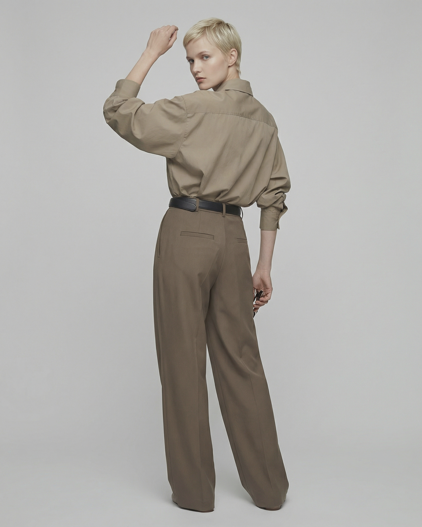 Olive Mocha Loose Shirt - SH108