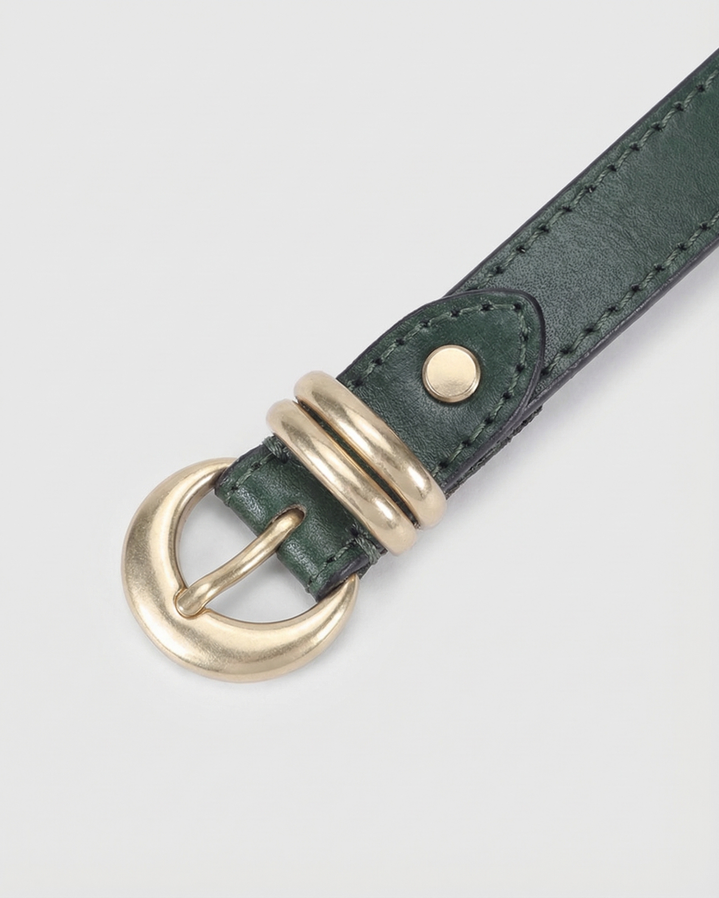 Deep Moss Leather Belt - BE011