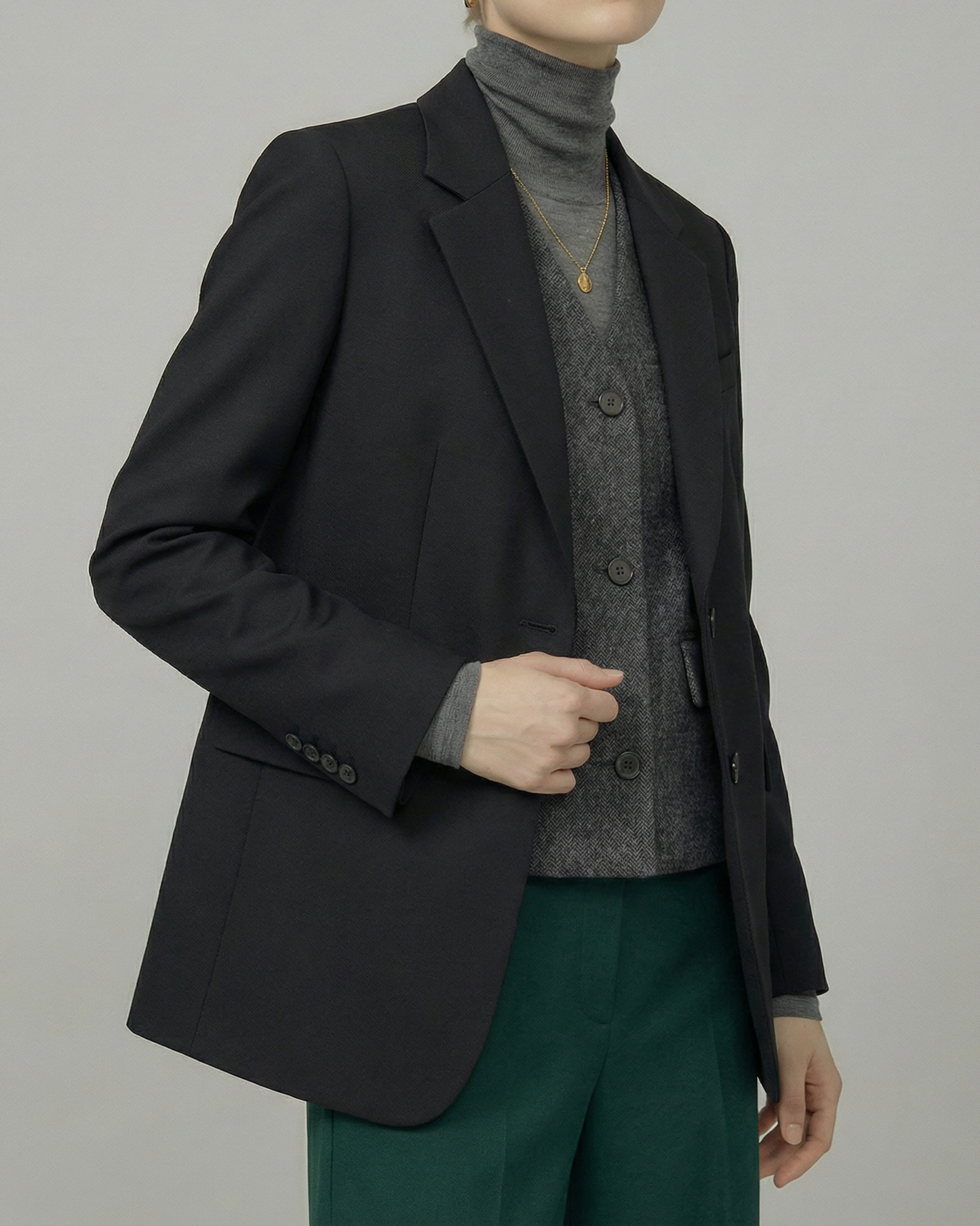 Dark Gray Tailored Vest - KN036