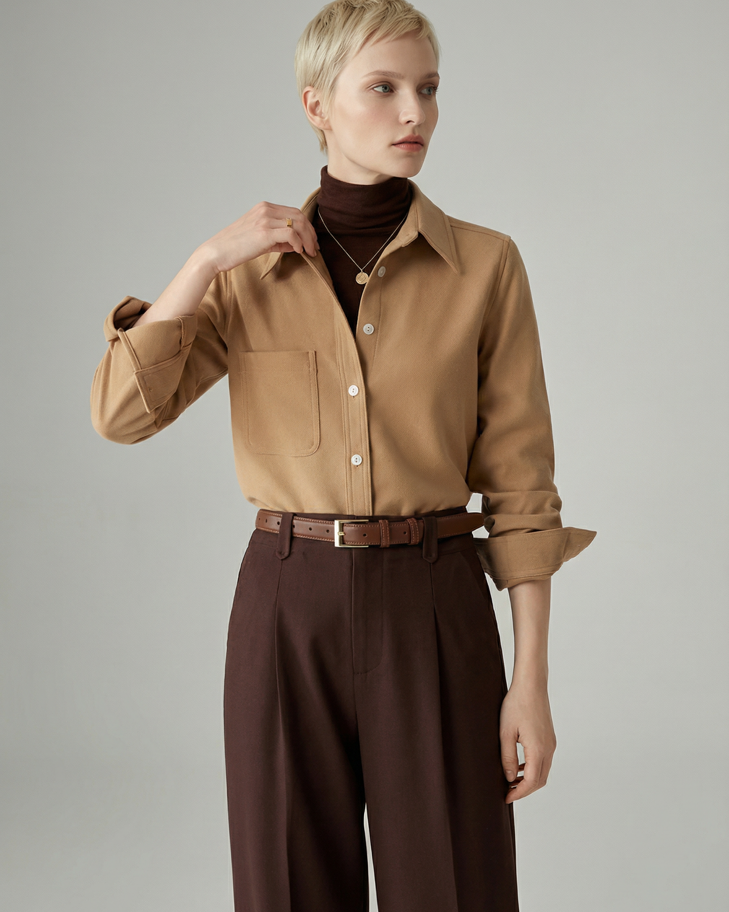 Earth Tones Brushed Shirt - SH036