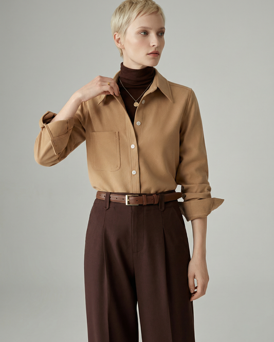 Earth Tones Brushed Shirt - SH036